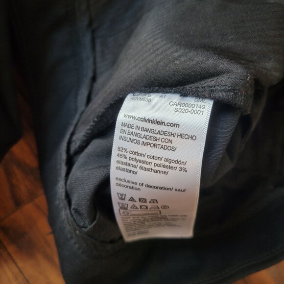 CALVIN KLEIN Black Straight Leg Dress Pants sz 38x30 EUC Office Business Casual - Picture 5 of 7